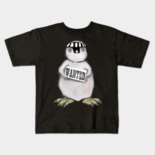 Wanted penguin Kids T-Shirt